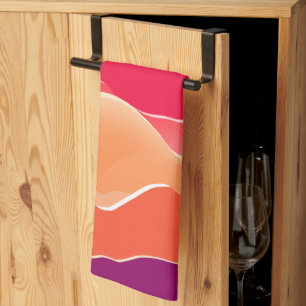 Sonnenuntergangsspitzen Moderne Papierkollektion K Geschirrtuch