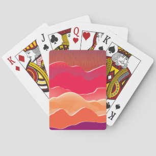 Sonnenuntergangsspitzen Moderne Papierkollektion K Spielkarten