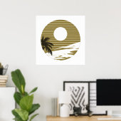 Sonnenuntergangsstrand Poster (Heimbüro)