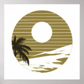 Sonnenuntergangsstrand Poster (Vorne)