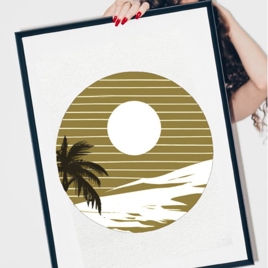 Sonnenuntergangsstrand Poster