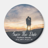 Sonnenuntergangsstrand Save The Date Magnet (Vorne)