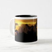 Sonnenuntergangstallions-Tasse Zweifarbige Tasse (Vorderseite Links)