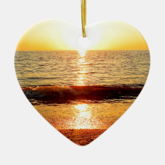 Sonnenuntergangstrand, Cape May NJ Keramik Ornament (Vorne)