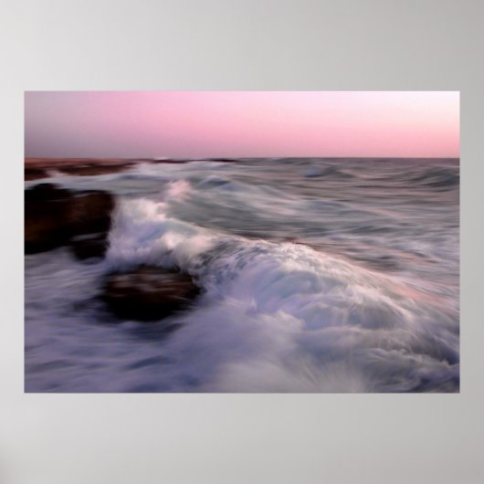 Sonnenuntergangswelle Poster (Vorne)