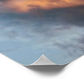 Sonnenuntergangswolke am blauen Himmel Poster (Ecke)