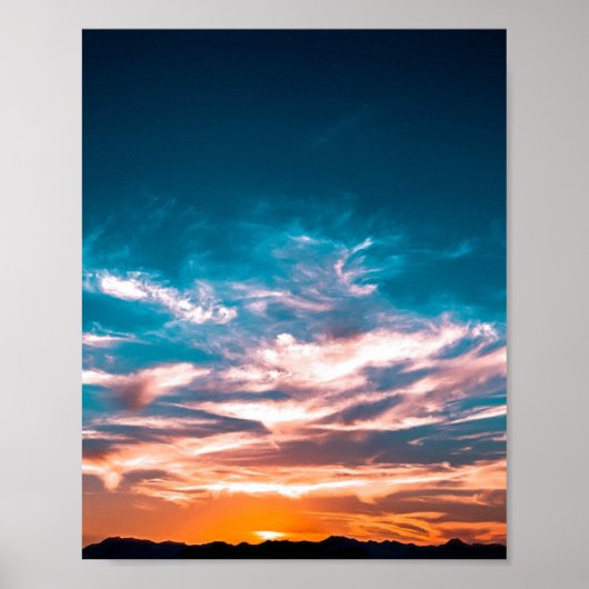 Sonnenuntergangswolken Poster (Vorne)