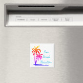 Sonnenurlaub farbenfrohe Palmen Magnet (In Situ (Geschirrspüler))