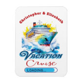 Sonnenurlaub Loading Cruise Monogram Ship Door Magnet (Vertikal)