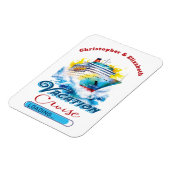 Sonnenurlaub Loading Cruise Monogram Ship Door Magnet (Linke Seite)