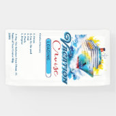 Sonnenurlaub Loading Kreuzfahrt Schiff Tür Banner (Horizontal)