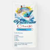 Sonnenurlaub Loading Kreuzfahrt Schiff Tür Banner (Vertikal)
