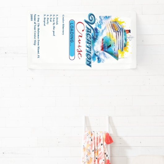 Sonnenurlaub Loading Kreuzfahrt Schiff Tür Banner (InSitu)