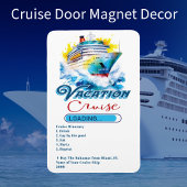 Sonnenurlaub Loading Kreuzfahrt Schiff Tür Magnet