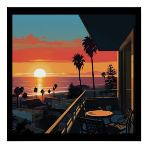 SONNENVERKEHR IN SANTA MONICA #1 POSTER