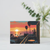 SONNENVERKEHR IN SANTA MONICA #1 POSTKARTE (Stehend Vorderseite)
