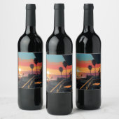 SONNENVERKEHR IN SANTA MONICA #1 WEINETIKETT (Flaschen)