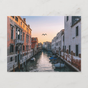 SONNENVERKEHR ÜBER VENEDIG CANAL, ITALIEN POSTKARTE