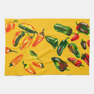 Sonnenverwöhnte Paprika-Küchentücher Geschirrtuch