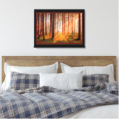 Sonnenverwunschener Wald Leinwanddruck (Insitu (Schlafzimmer))