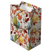 Sonnenvögel (Frühjahrswald) Mittlere Geschenktüte (Rückseite Schrägansicht)