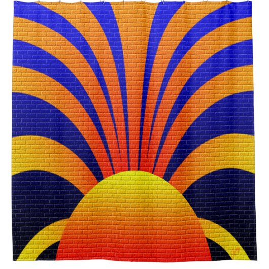 Sonnenwand Duschvorhang (Vorderseite)