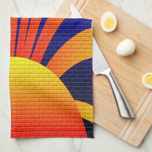 Sonnenwand Geschirrtuch (Viertel Falte)