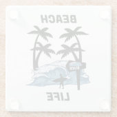 Sonnenwasserwelle Glasuntersetzer (Rückseite)