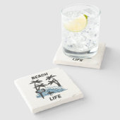 Sonnenwasserwelle Steinuntersetzer (Seitenansicht)