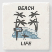 Sonnenwasserwelle Steinuntersetzer (Vorderseite)