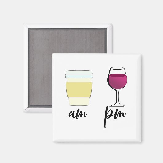 Sonnenweinkaffee am Pm Magnet (Vorderseite/Rückseite)