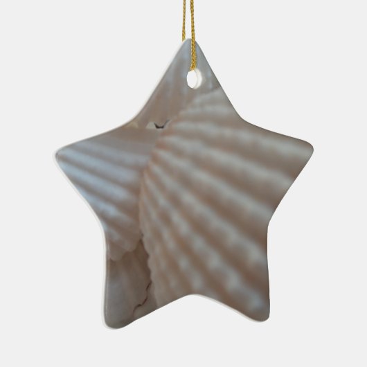 Sonnenweiße Muscheln, Sea Muschel Beach Sommer Lie Keramik Ornament (Rechts)