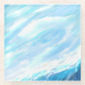 Sonnenwelle Glasuntersetzer (Vorderseite)