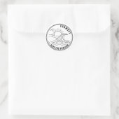 Sonnenwelle Runder Aufkleber (Tasche)