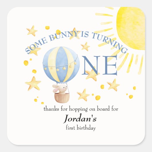 Sonnenwende 1. Geburtstag um die Sonnenjungen Quadratischer Aufkleber (Vorderseite)