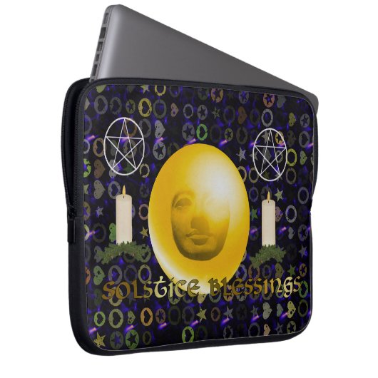 Sonnenwende-Segen Laptopschutzhülle (Vorne Rechts)