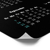 Sonnenwende-Sonnenuntergang-Kalender ~ drucken Poster (Ecke)