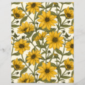 Sonnenwurzel, wilde Sonnenblumen auf weißem Grund (Rückseite)