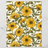 Sonnenwurzel, wilde Sonnenblumen auf weißem Grund (Vorderseite)