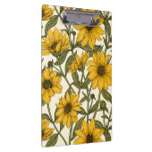 Sonnenwurzel, wilde Sonnenblumen auf weißem Grund Klemmbrett (Rechts)