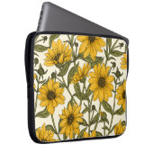 Sonnenwurzel, wilde Sonnenblumen auf weißem Grund Laptopschutzhülle (Vorne Rechts)
