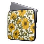 Sonnenwurzel, wilde Sonnenblumen auf weißem Grund Laptopschutzhülle (Vorderseite Links)