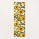 Sonnenwurzel, wilde Sonnenblumen auf weißem Grund Yogamatte (Rückseite)