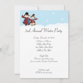 SONNENZEIT SNOWMAN Winter-Party Einladung (Rückseite)