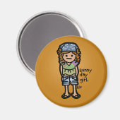 Sonnenzeitmagnet. Magnet (Vorderseite/Rückseite)