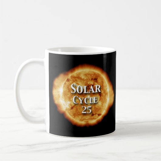 Sonnenzyklus 25 Active Sun Kaffeetasse (Links)