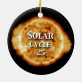 Sonnenzyklus 25 Active Sun Keramik Ornament (Hinten)