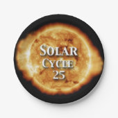 Sonnenzyklus 25 Active Sun Pappteller (Vorderseite)