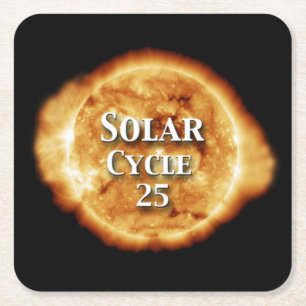 Sonnenzyklus 25 Active Sun Rechteckiger Pappuntersetzer