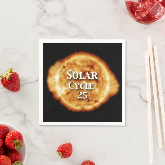 Sonnenzyklus 25 Active Sun Serviette (Beispiel)